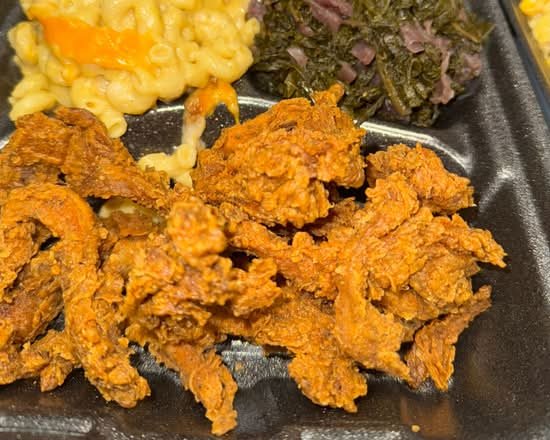 Fried oyster mushroom soul platter