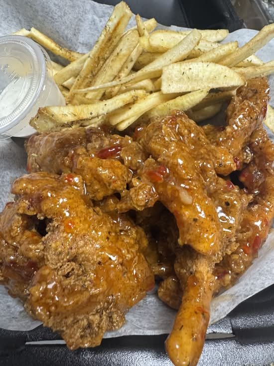 Sweet chili glaze mushroom wings